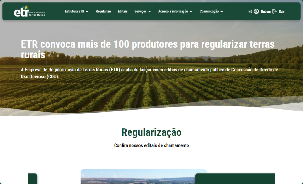 ETR – Empresa de Regularização de Terras Rurais